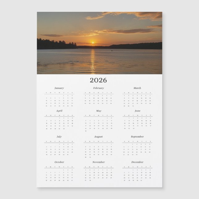 Kalender med foto | Heldårs magnetisk kalender  (Framsida)