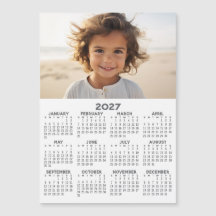 Kalender med foto - Heldårs magnetisk kort