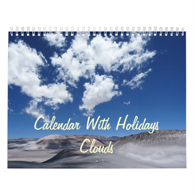 Kalender med Helgdagar - moln (Omslag)