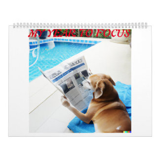 Kalender med olika bilder som läser hundar