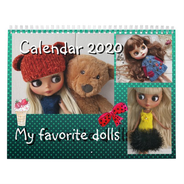 Kalender. Mina favoritdockor Kalender (Omslag)