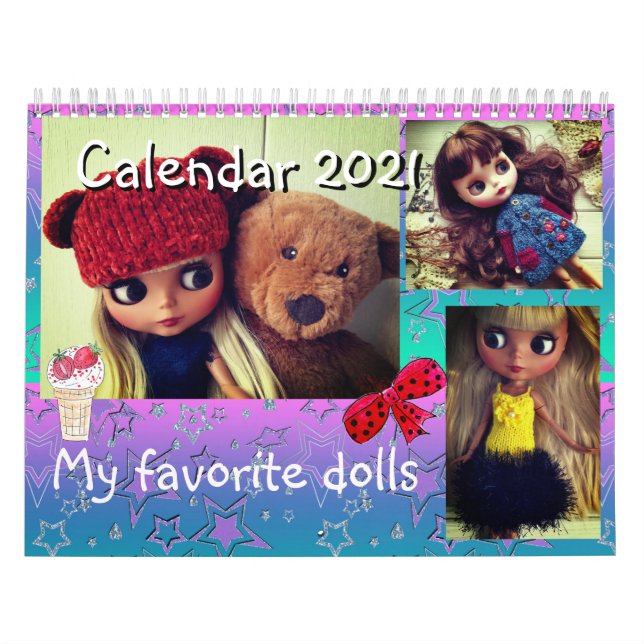 Kalender. Mina favoritdockor Kalender (Omslag)