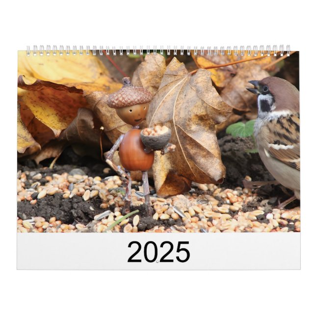 Kalender mit gebastelten Figuren aus Eicheln  (Omslag)