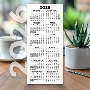 Kalender - Modern minsta svarta kort för högtalara