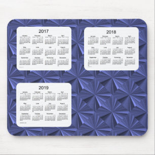 Kalender Mousepad för 3 blåttdiamanter för år Musmatta