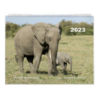 Kalender över afrikanska djur i öster (två sidor)