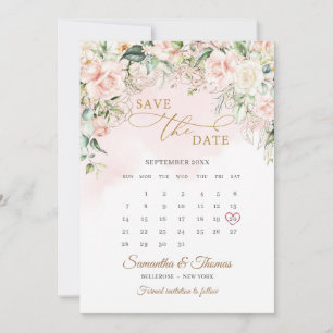Kalender över blommor, eukalyptus guld spara datumet