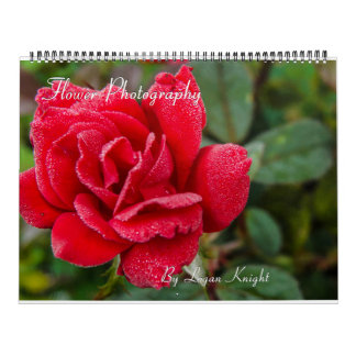 Kalender över blomsterfotografins vägg