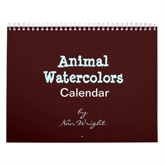 Kalender över djurvattensfärg (Omslag)