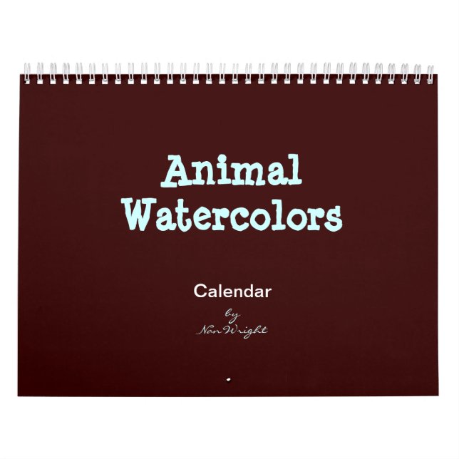 Kalender över djurvattensfärg (Omslag)