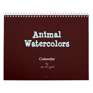 Kalender över djurvattensfärg
