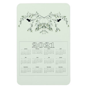 Kalender över flygfåglar magnet