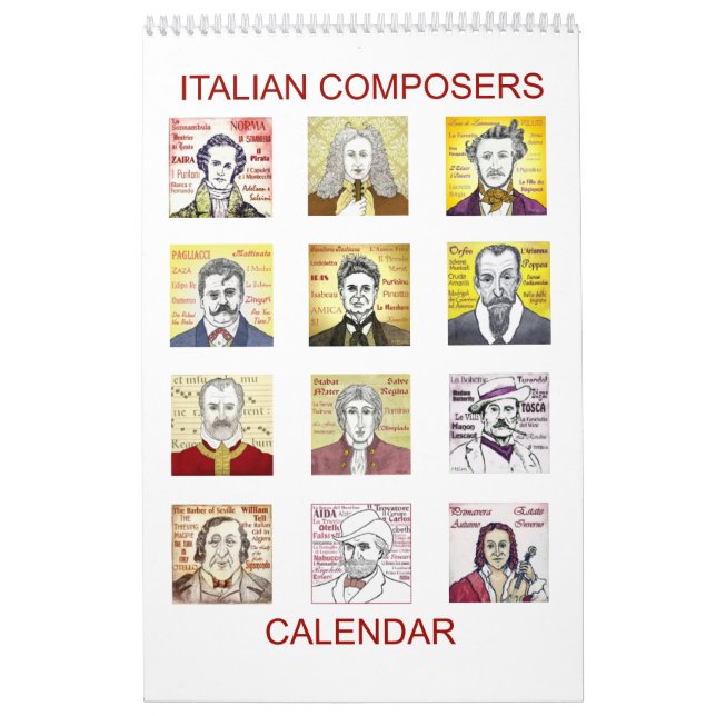 Kalender över italienska kompositörer (Omslag)