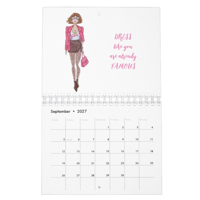 Kalender över mode-flickor (Sep 2027)