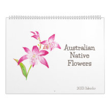 Kalender över vattenfärg Australian Native Flowers