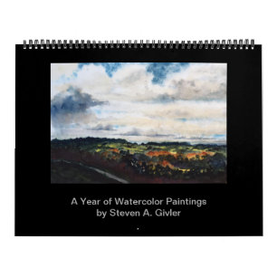 Kalender över vattenfärgsmålningar av Steven Gi