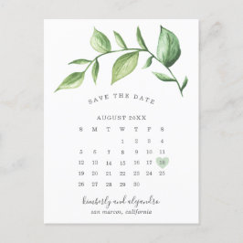 Kalender Rustik Grönska Spara Datum Meddelande Vykort
