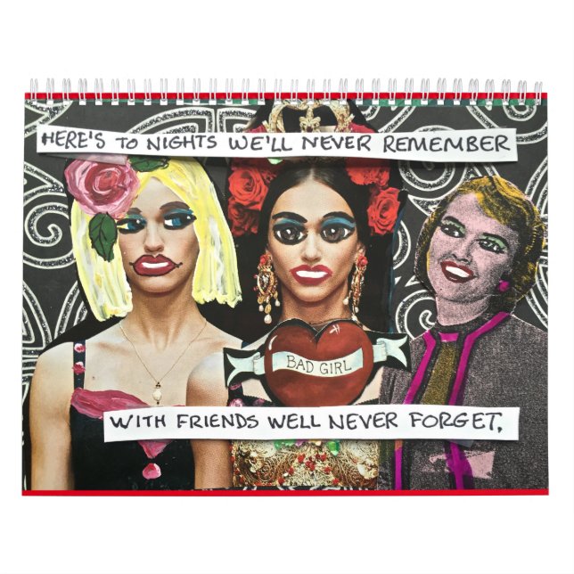 kalender som FYLLS MED DÅLIGAFLICKAKONST (Omslag)