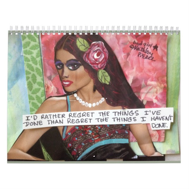 KALENDER SOM FYLLS MED DÅLIGAFLICKAKONST (Omslag)