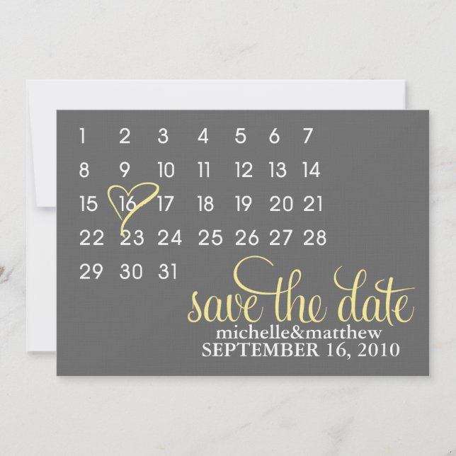 Kalender Spara Datum Bröllopsannonser Datumet (Framsida)
