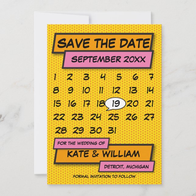 Kalender Spara Datum Kul Retro Serietidning Datumet (Framsida)