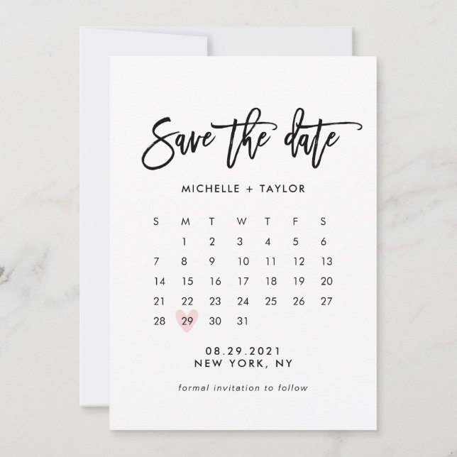 Kalender Spara datum med foto Kort (Baksida)