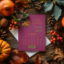 Kalender Stil Bröllop spara datum oktober