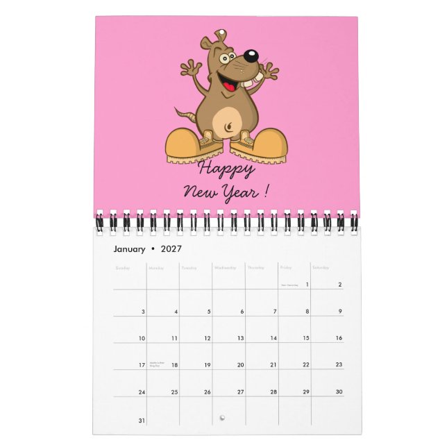KALENDER "tecknadkonst ", (Jan 2027)