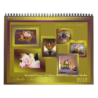Kalender utmärkt 2012 för danandemålat glasslampor