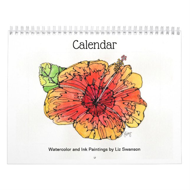 Kalender - Vattenfärg och Bläck-målningar. (Omslag)