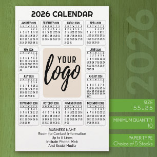 Kalender Vertikal Logotyp - Affärskontakt - Vit Brevpapper