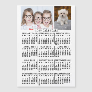 Kalenderår 2025 - vit Fotomall, magnet