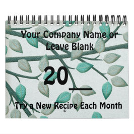 Kalenderår för marknadsföring av kookeringsrecept- kalender