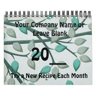 Kalenderår för marknadsföring av kookeringsrecept- kalender
