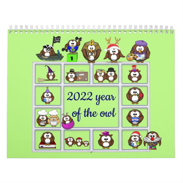 Kalenderåret 2022 i uggla kalender (Omslag)