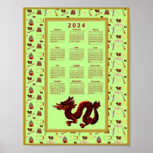 Kalenderåret 2024 för Dragon Music Tur Poster