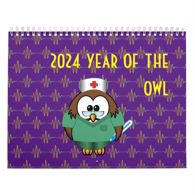 Kalenderåret 2024 i uggla kalender (Omslag)