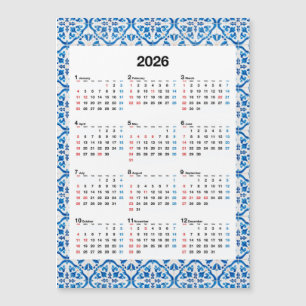 Kalenderdesign 2026 - unikt årligt Azulejo