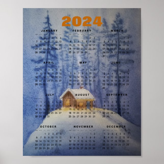 Kalenderfärg 2024 poster (Framsidan)