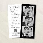 Kalenderfiltret Fäst fotostart Spara datum<br><div class="desc">Denna minimalistiska filmremsa Spara datumkortet innehåller en kalender där du kan flytta hjärtikonen för att markera din speciella bröllopsdag. Anpassa den med dina favoritfoton och personlig information för ett unikt,  minnesvärt meddelande!</div>