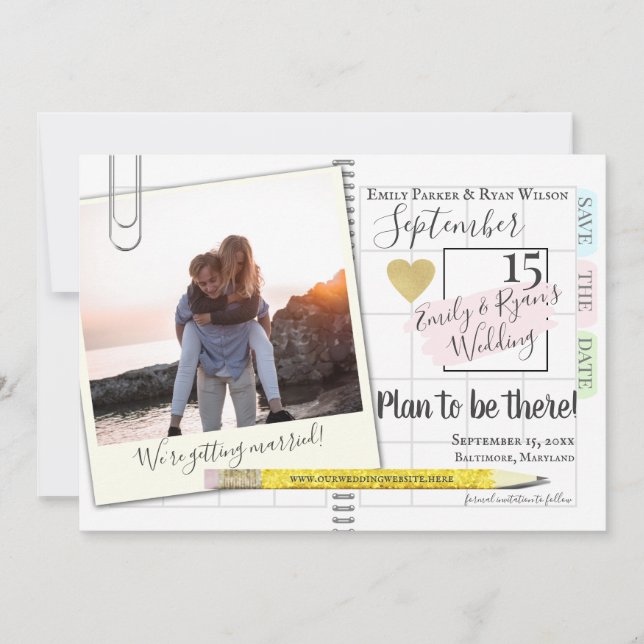 Kalenderfoto för Planner Bullet Journal Spara Datumet (Framsida)