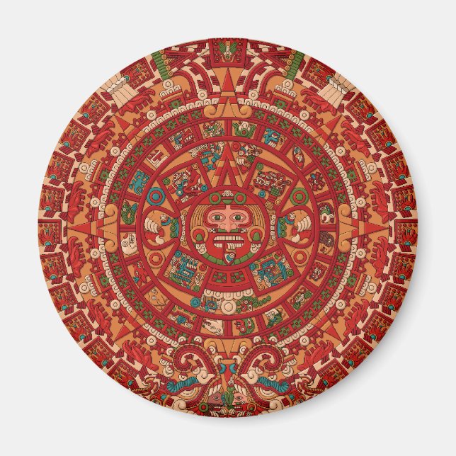 Kalenderhjulet Mayan/Aztec Magnet (Framsidan)