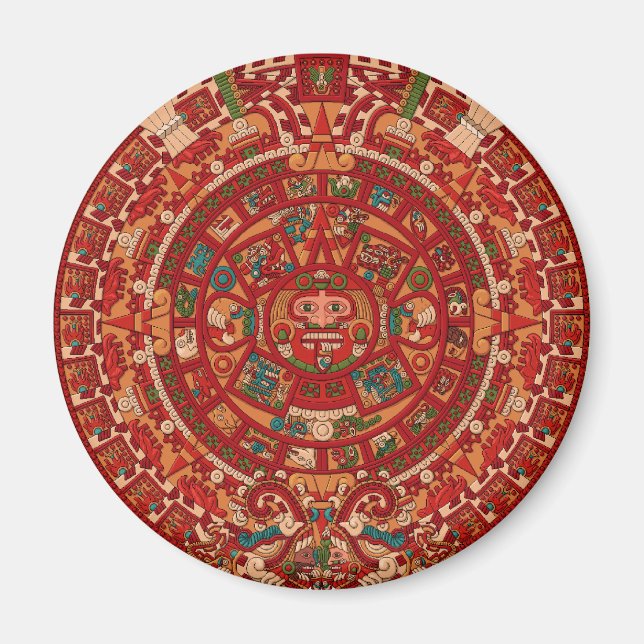 Kalenderhjulet Mayan/Aztec Magnet (Framsidan)