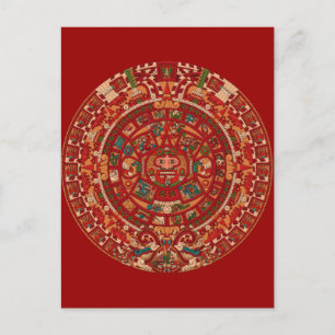Kalenderhjulet Mayan/Aztec Vykort