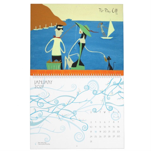 Kalenderkonst av Maya Dvalishvili Kalender (Jan 2027)