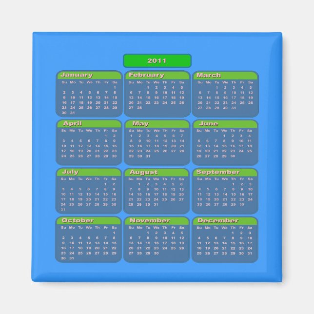 Kalendermagnet 2011 magnet (Framsidan)