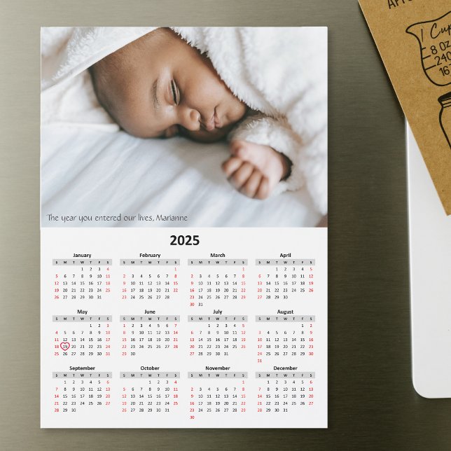 Kalendermagnet för barnets födelsedatum (Baby Birth Date Magnet)