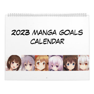 Kalendermål 2023 för manga-animerade flickor kalender