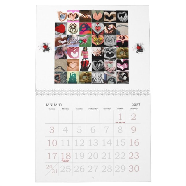 Kalendern 2009, älskar jag dig kalender (Jan 2027)