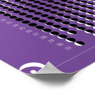 Kalendern 2020 Måne - Lila Poster